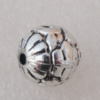 Jewelry findings, CCB plastic Beads Antique sliver, Round 14mm Hole:2mm, Sold by Bag