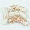 Gold Sand Lampwork Beads, Tube 37x10mm Hole:About 2mm, Sold by PC