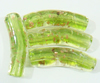 Gold Sand Lampwork Beads, Tube 37x10mm Hole:About 2mm, Sold by PC