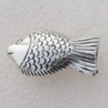 Jewelry findings, CCB plastic Beads Antique sliver, Fish 35x20mm Hole:2mm, Sold by Bag
