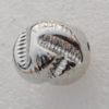 Jewelry findings, CCB plastic Beads Platina plated, 20x16mm Hole:2mm, Sold by Bag