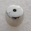 Jewelry findings, CCB plastic Beads Platina plated, Faceted Drum 14x14mm Hole:3mm, Sold by Bag