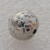 Jewelry findings, CCB plastic Beads Platina plated, Round 12mm Hole:2mm, Sold by Bag