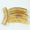 Gold Sand Lampwork Beads, Tube 37x10mm Hole:About 2mm, Sold by PC