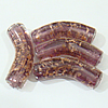 Gold Sand Lampwork Beads, Tube 37x10mm Hole:About 2mm, Sold by PC