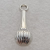 Jewelry findings, CCB plastic Pendant Platina plated, 30x10mm Hole:3mm, Sold by Bag