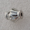 Jewelry findings, CCB plastic Beads Platina plated, Lantern 14x10mm Hole:2mm, Sold by Bag