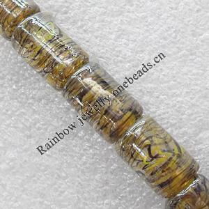 Lampwork Beads, Column 18x11mm Hole:1.5mm, Sold by PC