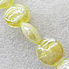 Lampwork Beads, Flat Round 20mm Hole:1.5mm, Sold by PC