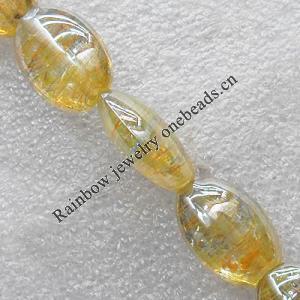 Lampwork Beads, Flat Oval 24x16mm Hole:1.5mm, Sold by PC