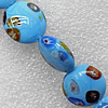 Lampwork Beads, Flat Round 20mm Hole:1.5mm, Sold by PC