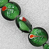 Lampwork Beads, Flat Round 20mm Hole:1.5mm, Sold by PC