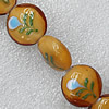 Lampwork Beads, Flat Round 20mm Hole:1.5mm, Sold by PC