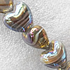 Lampwork Beads, Heart 20mm Hole:1.5mm, Sold by PC