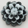 Resin Cabochons, No Hole Headwear & Costume Accessory, Flower, About 12mm in diameter, Sold by Bag