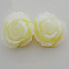 Resin Cabochons, No Hole Headwear & Costume Accessory, Flower, About 19mm in diameter, Sold by Bag