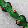 Lampwork Beads, Heart 20mm Hole:1.5mm, Sold by PC