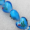 Lampwork Beads, Heart 20mm Hole:1.5mm, Sold by PC