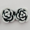 Resin Cabochons, No Hole Headwear & Costume Accessory, Flower, About 17mm in diameter, Sold by Bag