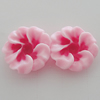 Resin Cabochons, No Hole Headwear & Costume Accessory, Flower, About 14mm in diameter, Sold by Bag