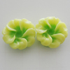 Resin Cabochons, No Hole Headwear & Costume Accessory, Flower, About 14mm in diameter, Sold by Bag