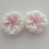 Resin Cabochons, No Hole Headwear & Costume Accessory, Flower, About 14mm in diameter, Sold by Bag