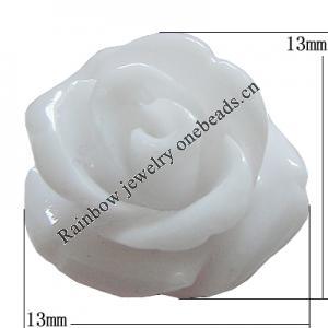 Resin Cabochons, No Hole Headwear & Costume Accessory, Flower, About 13mm in diameter, Sold by Bag