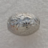 Jewelry findings, CCB plastic Beads Platina plated, Oval 14x10mm Hole:2mm, Sold by Bag