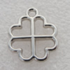 Jewelry findings, CCB plastic Pendant Platina plated, 22x18mm Hole:2mm, Sold by Bag