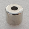 Jewelry findings, CCB plastic European style Beads Platina plated, Column 16x18mm Hole:7mm, Sold by Bag