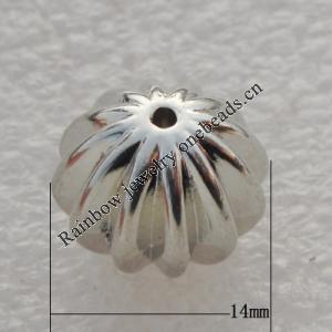 Jewelry findings, CCB plastic Beads Platina plated, 10x14mm Hole:2mm, Sold by Bag