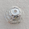 Jewelry findings, CCB plastic Beads Caps Platina plated, 16x7mm Hole:2mm, Sold by Bag