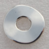 Jewelry findings, CCB plastic European style Beads Platina plated, 24x8x2mm Hole:8mm, Sold by Bag