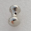 Jewelry findings, CCB plastic Beads Platina plated, 23x12mm Hole:2mm, Sold by Bag