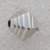 Jewelry findings, CCB plastic Beads Platina plated, 10x10mm Hole:1mm, Sold by Bag