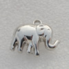 Jewelry findings, CCB plastic Pendant Platina plated, Elephant 20x20mm Hole:2mm, Sold by Bag