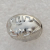 Jewelry findings, CCB plastic Beads Platina plated, 14x10mm Hole:1mm, Sold by Bag