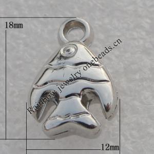Jewelry findings, CCB plastic Pendant Platina plated, Pendant 18x12mm Hole:2mm, Sold by Bag