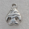 Jewelry findings, CCB plastic Pendant Platina plated, Pendant 18x12mm Hole:2mm, Sold by Bag