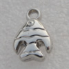 Jewelry findings, CCB plastic Pendant Platina plated, Pendant 18x12mm Hole:2mm, Sold by Bag