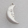 Jewelry findings, CCB plastic Pendant Platina plated, 30x14mm Hole:2mm, Sold by Bag