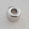 Jewelry findings, CCB plastic European style Beads Platina plated, Column 8x11mm Hole:5mm, Sold by Bag