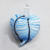 Lampwork Pendant For Earring, Heart 25x18mm Hole:About 4mm, Sold by PC