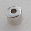 Jewelry findings, CCB plastic European style Beads Platina plated, Column 16x19mm Hole:7mm, Sold by Bag