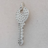 Jewelry findings, CCB plastic Pendant Platina plated, Key 58x23mm Hole:4mm, Sold by Bag