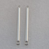 Jewelry findings, CCB plastic Connector Platina plated, 45x4mm Hole:2mm, Sold by Bag