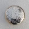 Jewelry findings, CCB plastic Beads Platina plated, Coin 25x9mm Hole:2mm, Sold by Bag