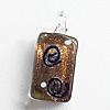 Lampwork Pendant For Earring, Rectangle 27x12mm Hole:About 4mm, Sold by PC