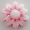 Resin Cabochons, No Hole Headwear & Costume Accessory, Flower, About 23mm in diameter, Sold by Bag