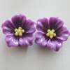 Resin Cabochons, No Hole Headwear & Costume Accessory, Flower, About 14mm in diameter, Sold by Bag